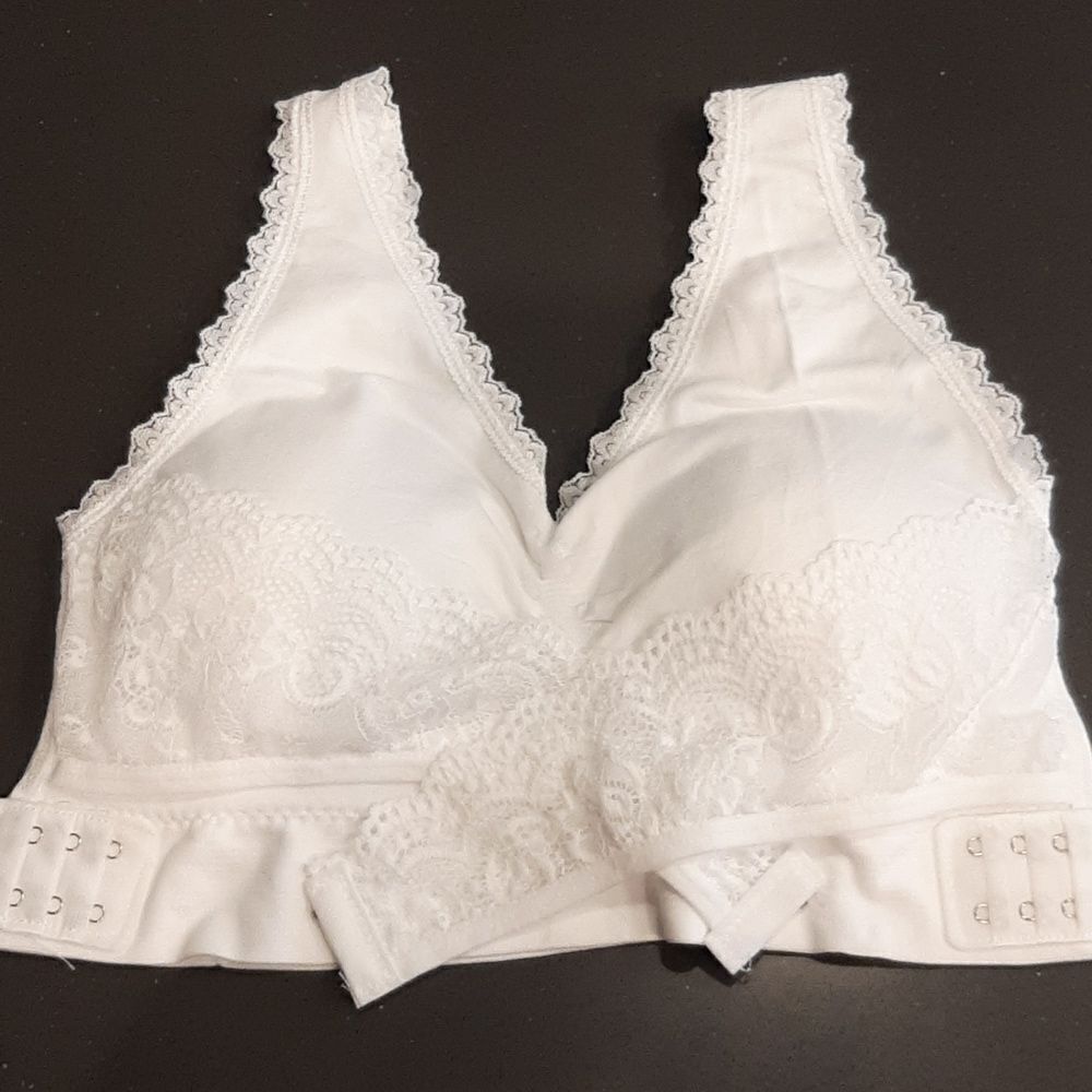White Comfort Lace Bra XXL